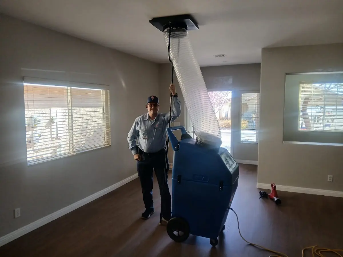 Professional Dryer Vent Cleaning work inside a Pleasant Valley home